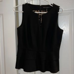 Black peplum top